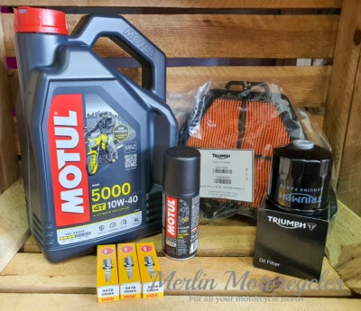 Kit de servicio Triumph Tiger 1050 2007-2011 Motul 5000 10w40 - inc lavadora de sumidero Foto 1 de 4