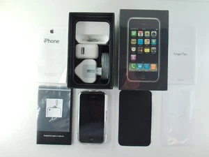 Apple iPhone 2g 16gb 1st Generation A1203 - Boxed *Complete Set* - Rare 2007 - Afbeelding 1 van 24