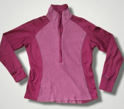 Columbia Women's Half Zip Pullover W/ Thumbholes & Media Pocket Magenta Sz L - Image 1 of 4