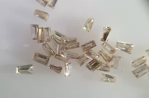 9pc 2.1-2.3mm Natural Loose Diamond Taper/ Baguettes SI Clarity I-J Color Square - Picture 1 of 7