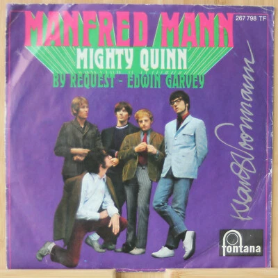 Klaus Voormann Orig Autogramm signiert 7" vinyl Manfred Mann Beatles RAR single - Bild 1 von 2