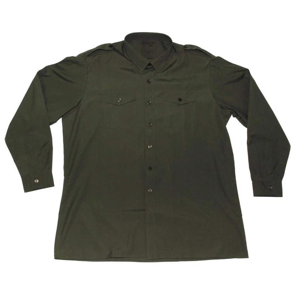 Camisa de servicio general del ejército británico excedentes verde oliva manga larga GRADO 1 Foto 1 de 1