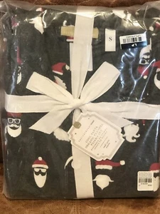 Pottery Barn Teen Flannel Cool Santa 2pc Pajama Set, Youth Size Small, Christmas - Picture 1 of 2