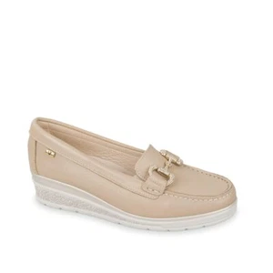 SCARPE MOCASSINO CASUAL DONNA VALLEVERDE V11661 BEIGE PELLE ORIGINALE PE 2024 - Picture 1 of 1