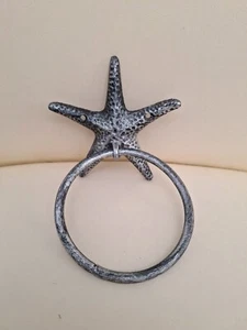 Rustic Starfish Towel Holder Ring - Picture 1 of 3