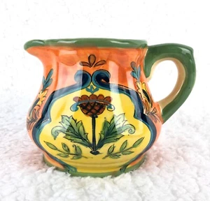 Talavera Mexicana Crema de Cerámica Decoración Multicolor Estampado Floral Talavera Mango Taza - Imagen 1 de 6