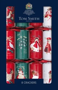 TOM SMITH THE 12 DAYS OF CHRISTMAS FAMILY CRACKERS WITH PAPER TIES PLASTIC FREE - Picture 1 of 3