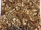 Moda Laurel Paisley Fabric 100% Cotton 1.5 Yards Browns Golds Maroons, And Tan