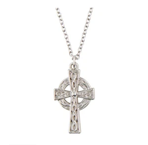 Irish Celtic Cross Necklace Pendant Jewelry Catholic Christian - Picture 1 of 3