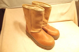 Skechers Womens Carmel Leather/FauxFur Lined Ankle Boots 7.5M EU37.5 Super Nice - Picture 1 of 9