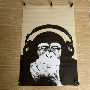 🔥 Poster Steez Headphone Monkey Vintage Poster 61cm x 91.5cm 2007 - Picture 1 of 5
