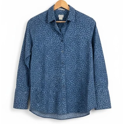 Camisa Chicos Mujer S Minimalista Oficina Negocios Clásica Sin Hierro Leopardo Botón Foto 1 de 4