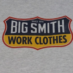 RARA maglietta vintage XL BIG SMITH ABITI DA LAVORO grigia punto singolo USA NAT'L MILLS - Foto 1 di 12