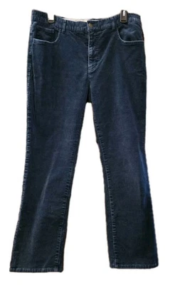 Pantalones de pana Chaps para mujer talla 16P azul oscuro elásticos bolsillos elásticos Foto 1 de 4