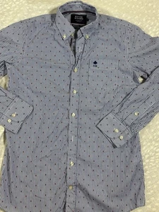 River Woods Blue Striped Button Down Shirt 14 Princet Collar Tight Fit Men’s XS - Picture 1 of 5