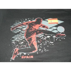 Gen2 Kids National Soccer Apparel Spain T-Shirt Black/Red/Grey X-Large 18/20 - Picture 1 of 4