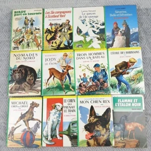 Lot De 12 Livres Bibliothèque Verte Animaux Ancien Jeunesse Vintage Livre - Imagen 1 de 17