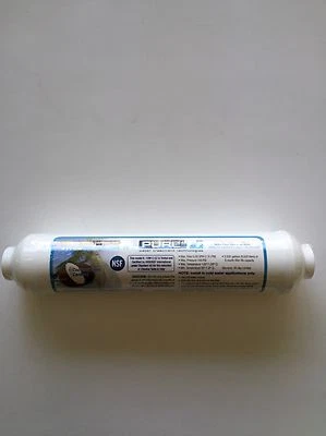 REVERSE OSMOSIS IN-LINE CARBON FILTER 10 X 2 1/4" QUICK CONNECT ENDS - 9 FILTERS - Image 1 of 2