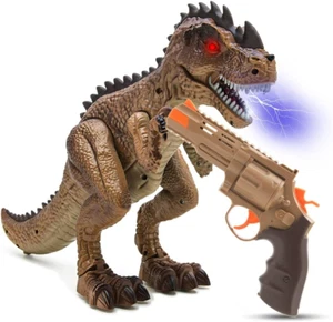 Robot Dinosaur Toy - Cool Walking Dinosaur Toys for Kids 3-5, Fun T Rex Battle A - Picture 1 of 7