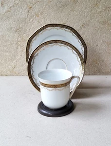 Vintage Collectible Art Deco Zeh Scherzer Germany Fine Bone China Trio 1930-1945 - Picture 1 of 14