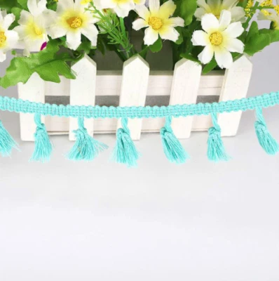 Hágalo usted mismo Borla de Encaje Flecos Algodón Étnico Encaje Ribete Cinta Costura Escenario Prenda Foto 1 de 4