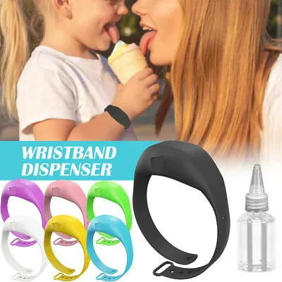 Portable Sillicone Soap Bracelet Wristband Hand Dispenser Band Squeeze Bottle AU • 10.99$