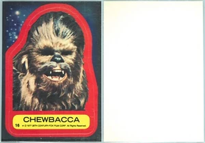 Pegatinas Star Wars 1977 #16 Chewbacca PSA mal cortadas sin soporte certificado #64733532 - Imagen 1 de 10