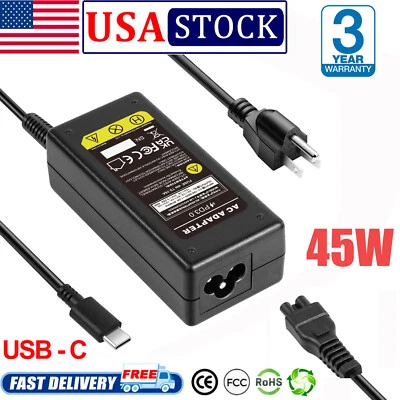 For HP Chromebook X360 14 G5 14-CA000 45W USB-C Type-C Laptop AC Adapter Charger - Image 1 of 4