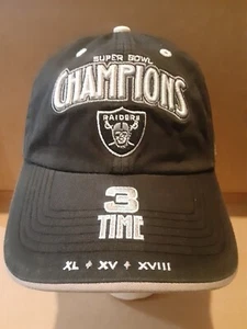 Gorra estilo béisbol marca Raiders NFL 3 veces campeones del Super Bowl 47 - Imagen 1 de 6
