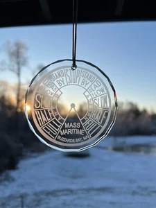 Adorno de Cristal EOT Motor Orden Telégrafo Masa Marítima Massachusetts - Imagen 1 de 7