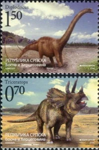 Bosnia 2009 Dinosaurs/Reptiles/Nature/Prehistoric Animals 2v set (bhs1026) - Picture 1 of 1