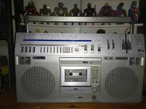 JVC RC M 80 GETTO BLASTER BOOMBOX RADIO CASSETTE PLAYER VINTAGE - Imagen 1 de 12