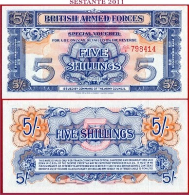 GREAT BRITAIN ARMED FORCES 5 SHILLINGS 1948 M20a UNC free shipping from 100$ - Image 1 of 3