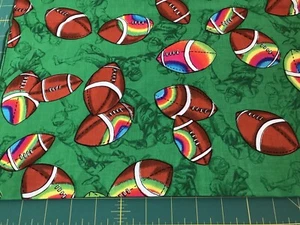Football  100% cotton fabric sold by the yard #480 - Picture 1 of 1