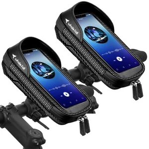 Bike Handlebar Bag-2 pcs-Waterproof Phone Holder Mount Bicycle - Imagen 1 de 13