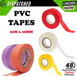 PVC Tape Electrical Insulation 5m - 20m x 19mm Flame Retardent Tapes All Colours - Picture 1 of 6
