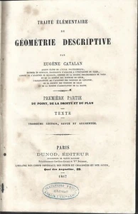 Catalan- Geometrie Descriptive Dunod III Edz. 1867 - Quattro tomi in due volumi - Imagen 1 de 10