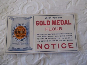 GOLD MEDAL FLOUR INK BLOTTER WASHBURN CROSBY CO MINNEAPOLIS MN - Picture 1 of 7