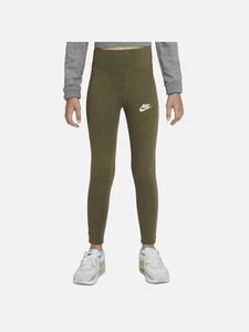 Nike Youth Green Older Girls Sportswear Favorites High-Waisted Leggings L - Picture 1 of 5
