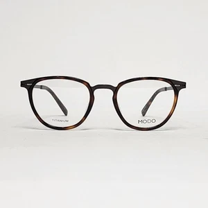 MODO 4514 Unisex Ultra-Light Titanium Round/Oval Glasses in Tortoise/Gray | 47mm - Picture 1 of 12