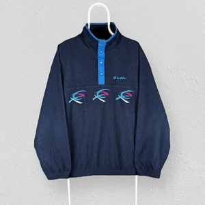 Vintage Lotto Synchilla Fleece Sweatshirt 1/4 Snap Popper Pullover Herren XXL - Bild 1 von 6