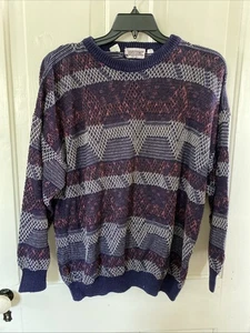 Suéter Vintage Años 90 Pronto Uomo Multicolor Tejido Pullover Cosby Talla 1X Italia - Imagen 1 de 10