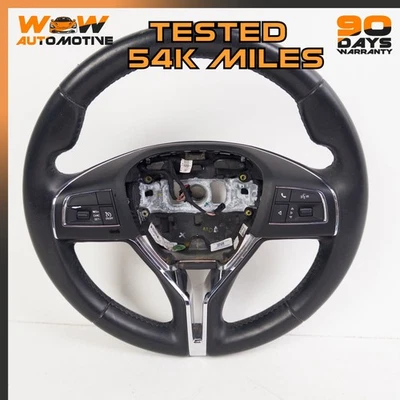 17-19 MASERATI GHIBLI FRONT LEFT STEERING WHEEL COMPLETE ASSEMBLY BLACK OEM - Image 1 of 4