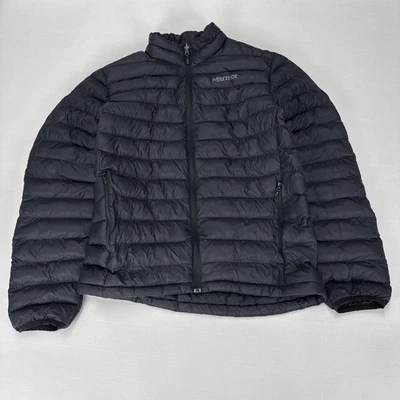 MARMOT Puffer Jacket Mens Medium Black Full Zip Outerwear Outdoors Winter Wear - Image 1 of 4