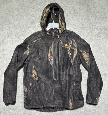 Mossy Oak Night Eclipse Jacket Large Scent Factor Hunting Black Hoodie Camo - Image 1 of 4