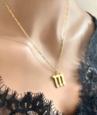 Collar inicial relleno de oro collar personalizado collar personalizado alfabeto Foto 1 de 4