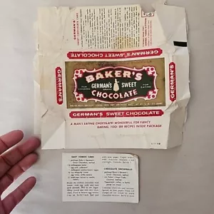 Etiqueta de envoltura de chocolate de cocina dulce alemana de panadería vintage publicidad - Imagen 1 de 10