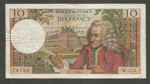 Frankreich 10 Francs 4.7.1968; F+; P-147c; BNB-B1005c; Schriftsteller & Philosoph; Schloss - Bild 1 von 2
