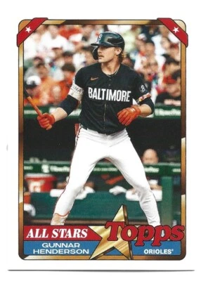 Gunnar Henderson 2024 Throwback Thursday Set #30 Topps Ames All-Stars #88 /2520 - Image 1 of 2