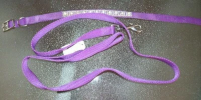 Dog Leash Purple Size 4 Ft Lead 5/8" New and Embellished Purple Collar Top Paw - Image 1 of 4